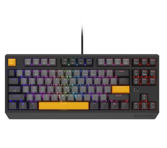 Klawiatura mechaniczna Genesis Thor 230 TKL Naval Blue Negative US RGB Outemu Panda Szary