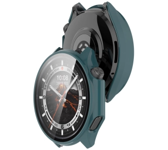 Nakładka na tarczę Bizon ze szkłem do OnePlus Watch 3 / Oppo Watch X2 zielony