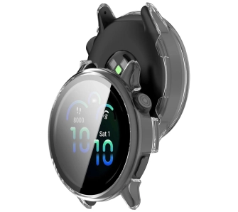 Nakładka na tarczę Bizon ze szkłem do Garmin Vivoactive 6 przezroczysty