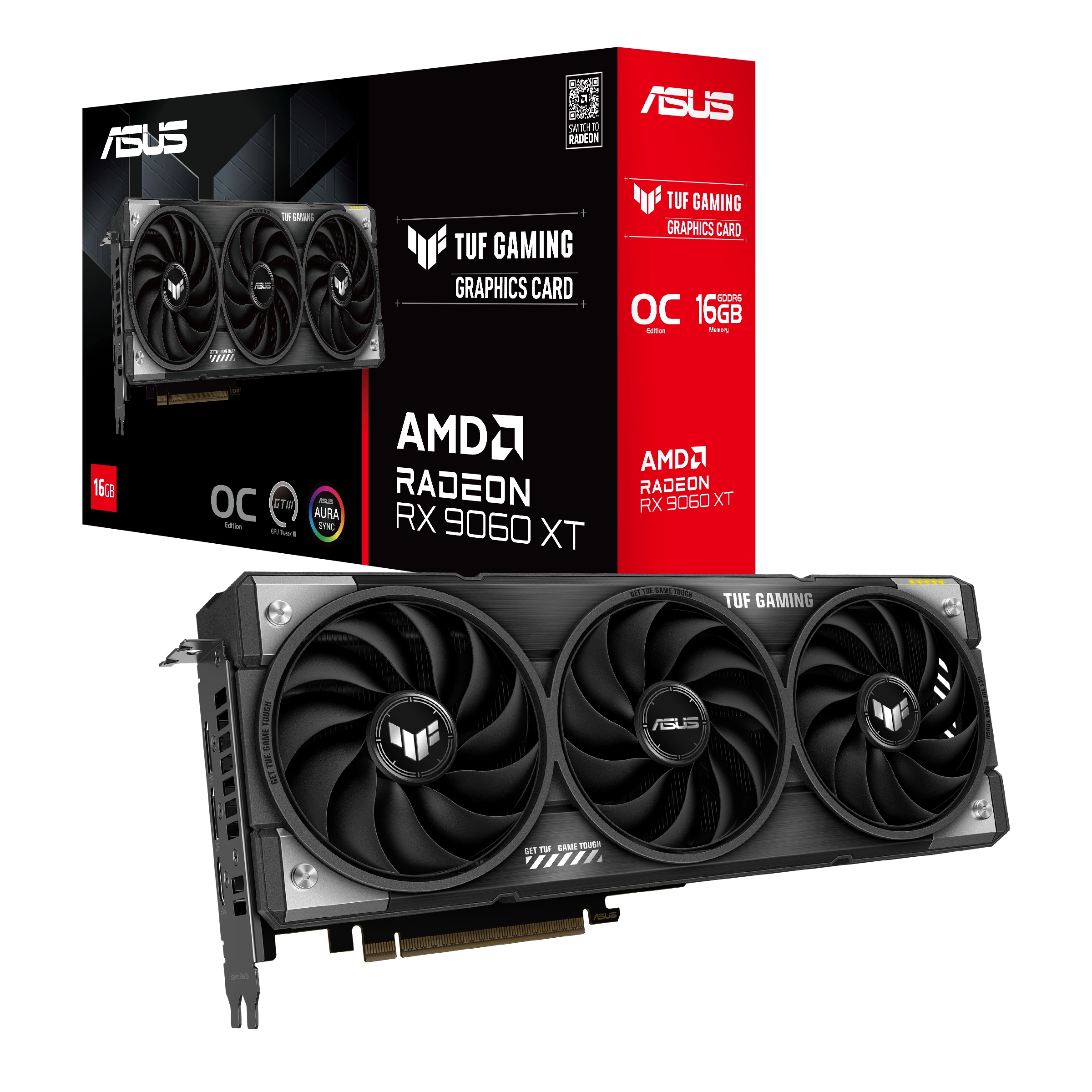 Karta graficzna ASUS TUF Gaming Radeon RX 9060 XT OC Edition 16GB GDDR6 128bit FSR