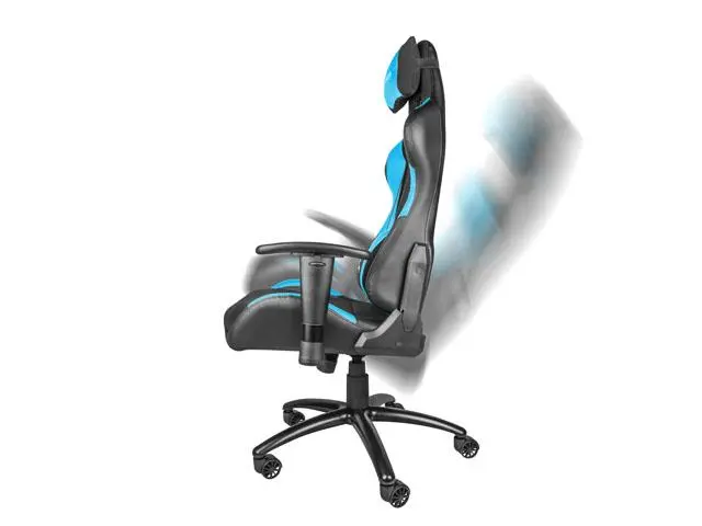 Fotel Genesis Nitro 550 Gamingowy do 150kg Skóra ECO Tkanina Czarno-niebieski