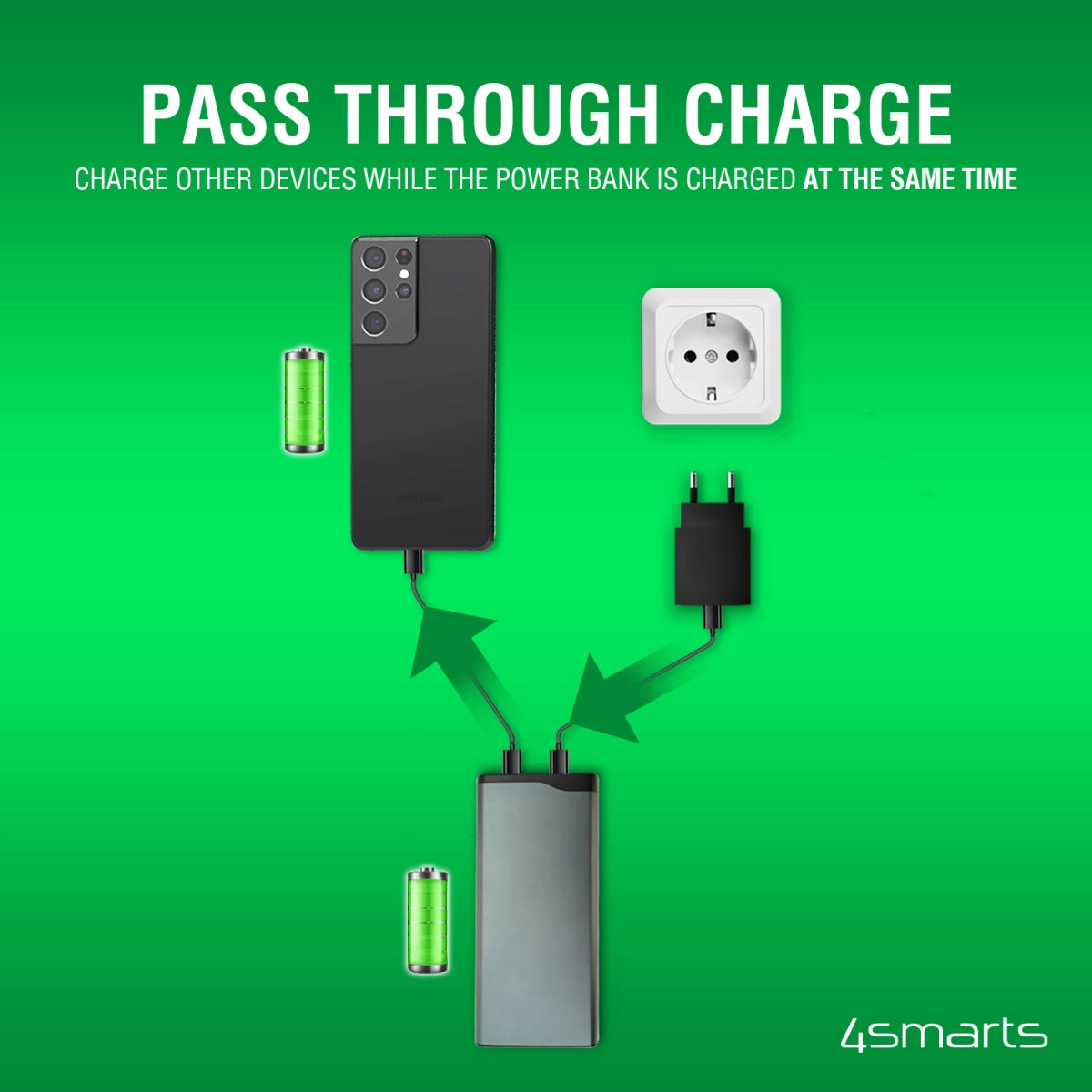 Powerbank 4smarts VoltHub Pro 20000mAh PD 22.5W Grafitowy