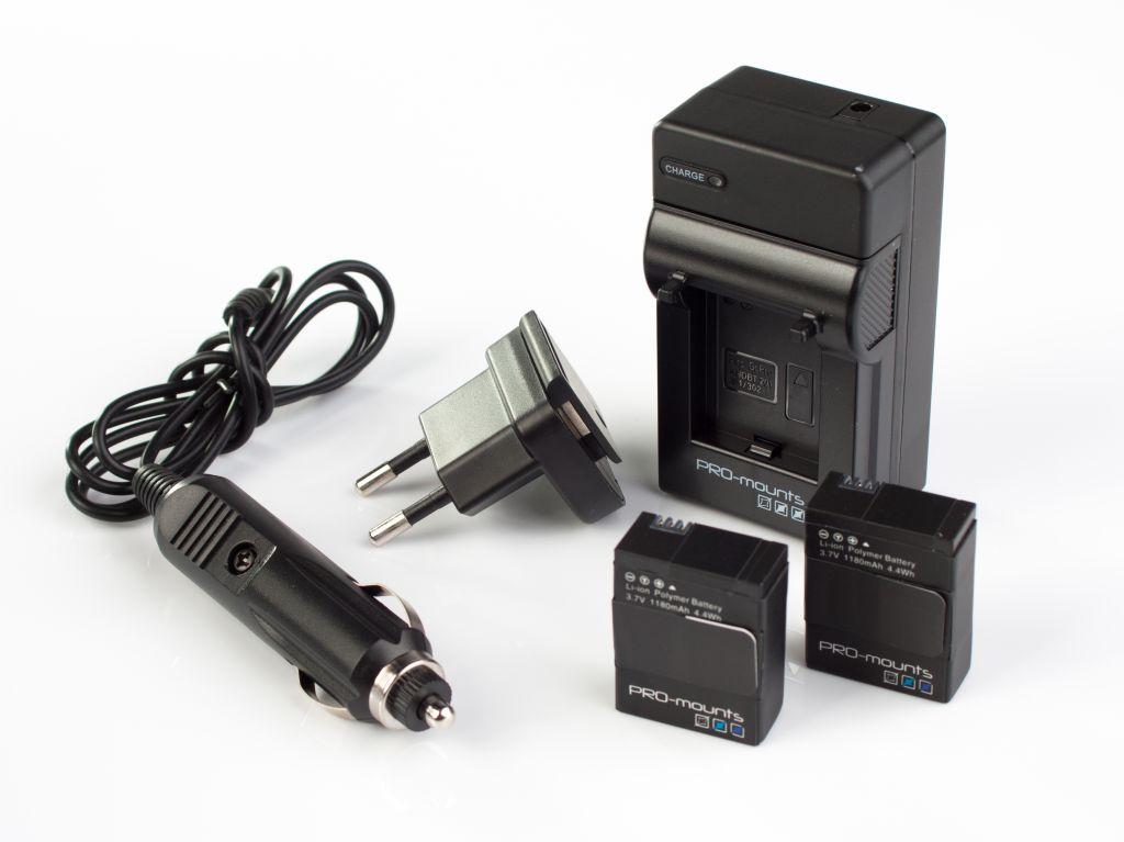 PRO-mounts Zestaw Battery Kit Hero3 / Hero3+ ładowarka i 2 akumulatory