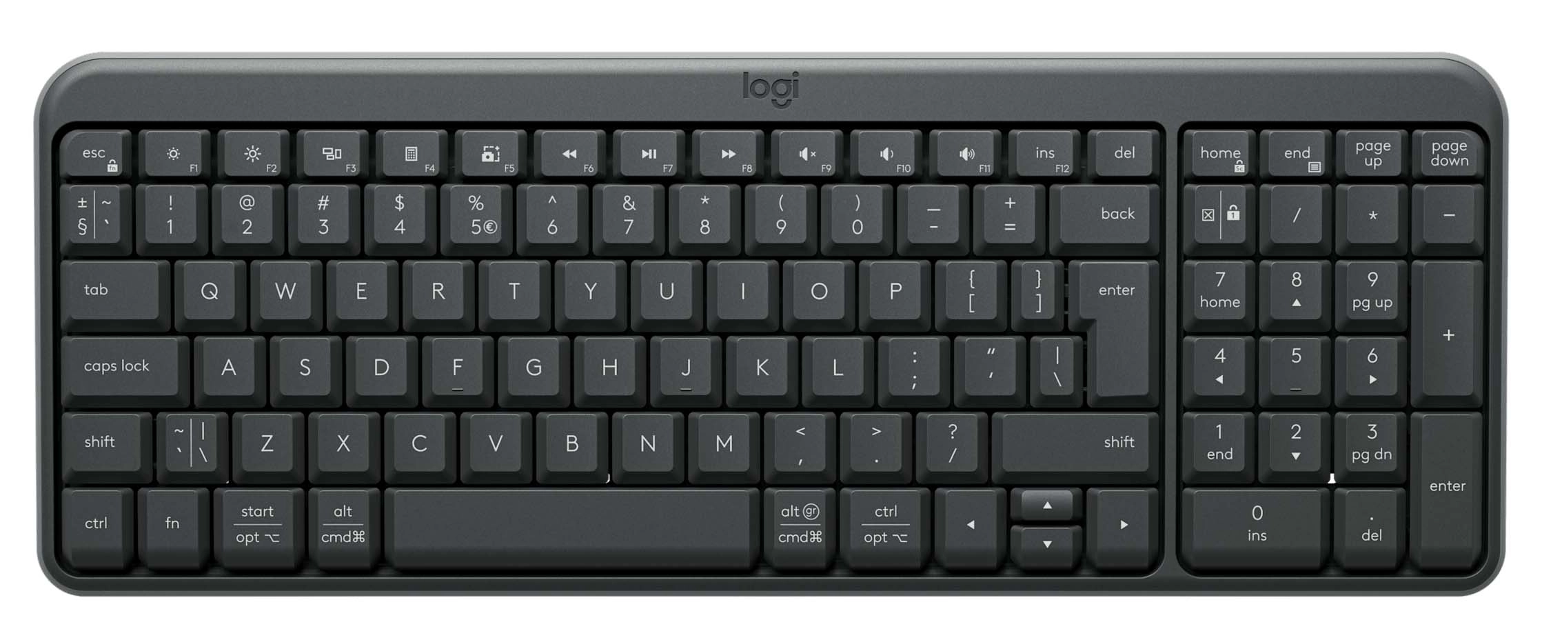 Klawiatura membranowa Logitech K250 Compact Grafitowy