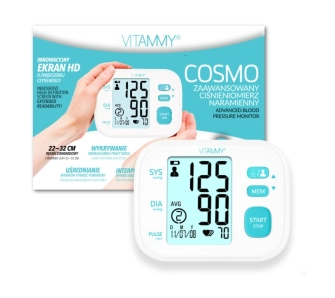 Ciśnieniomierz Vitammy Cosmo Wykrywanie arytmii