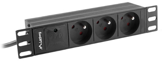 Listwa zasilająca Lanberg RACK PDU 1U 16A 3x230V 2m Czarny
