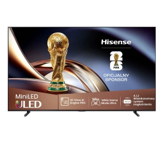 Telewizor Hisense 100U8Q 100" ULED MiniLED 4K 165Hz Smart TV Funkcje AI Dolby Vision Dolby Atmos HDMI 2.1 DVB-T2