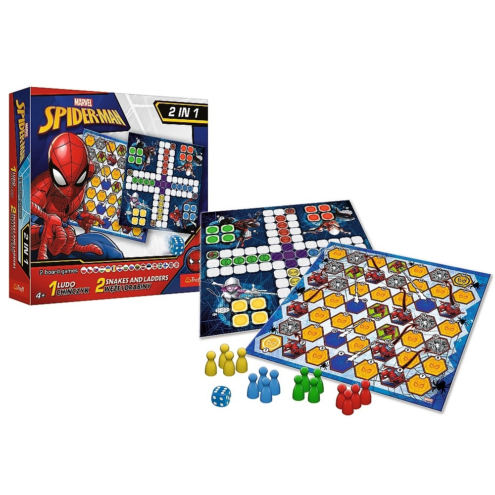 Gra planszowa Spider-Man 2w1 Chińczyk / Węże i drabiny