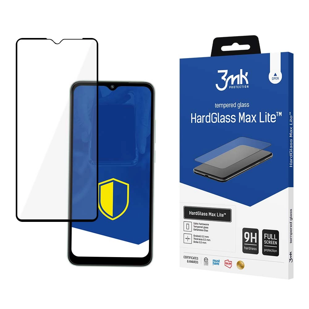 Szkło hartowane 3mk HardGlass Max Lite Black do Xiaomi Redmi A1/ Xiaomi Redmi A1 Plus