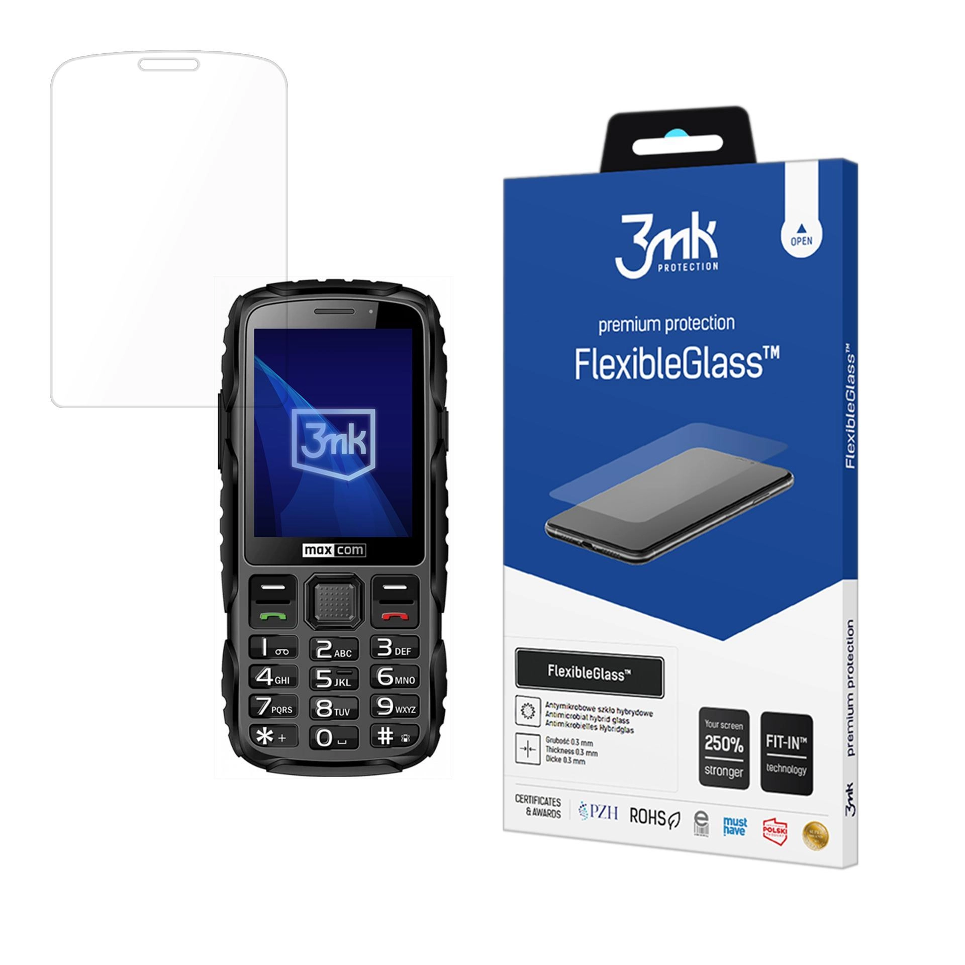 Szkło hybrydowe 3mk FlexibleGlass do Maxcom Strong MM920