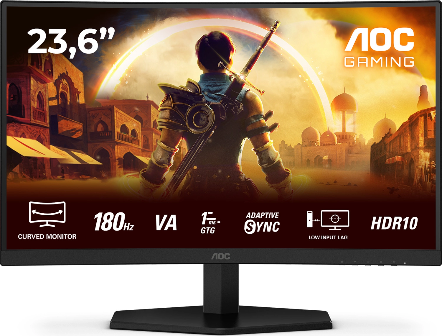 Monitor AOC C24G42E 23,6" Full HD VA 180Hz 0,5ms MPRT Zakrzywiony Gamingowy