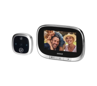 Wizjer z kamerą Orno OR-WIZ-1108 4,3" Nagrywanie Dzwonek Srebrny