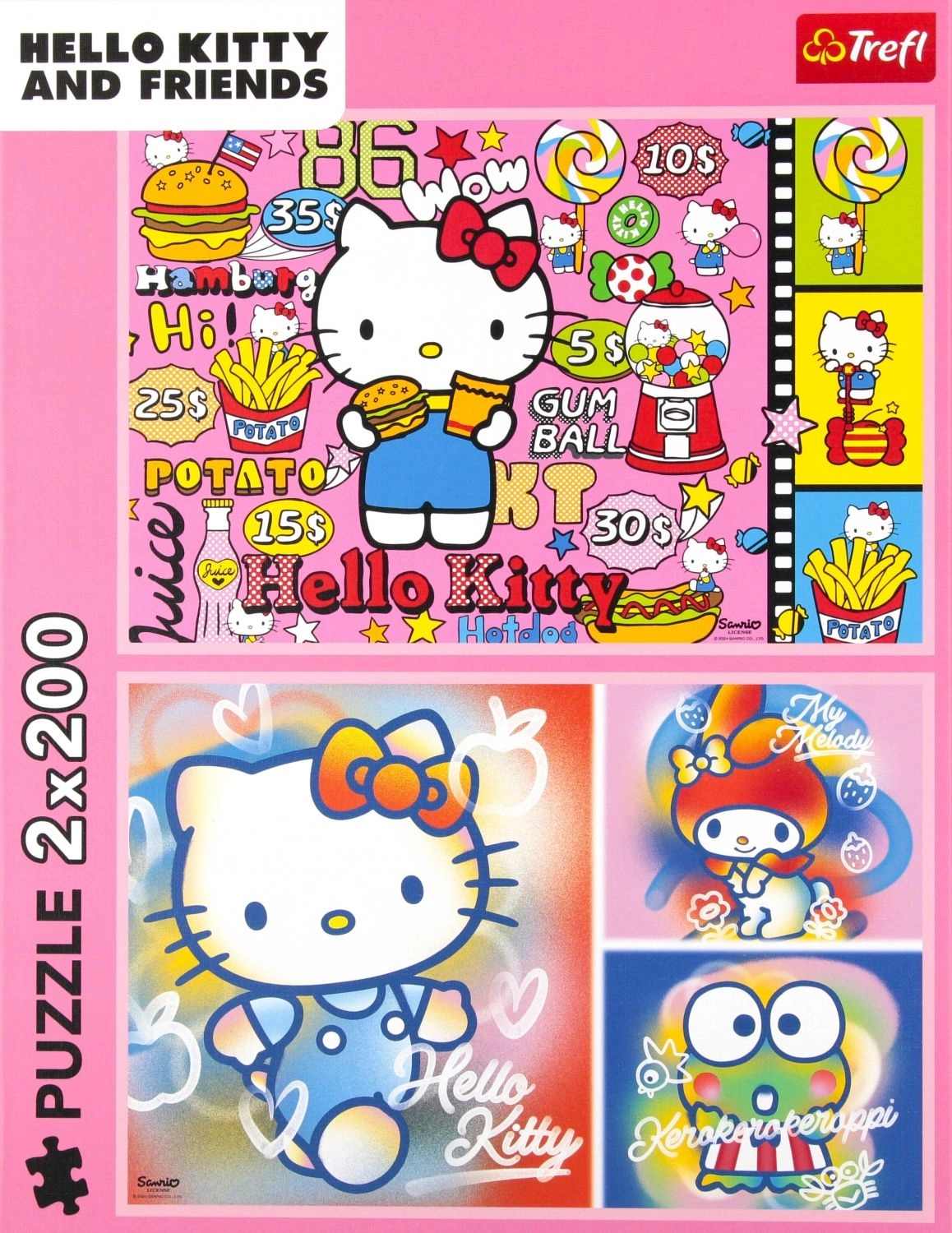 Puzzle Hello Kitty i przyjaciele 2x200 elementów
