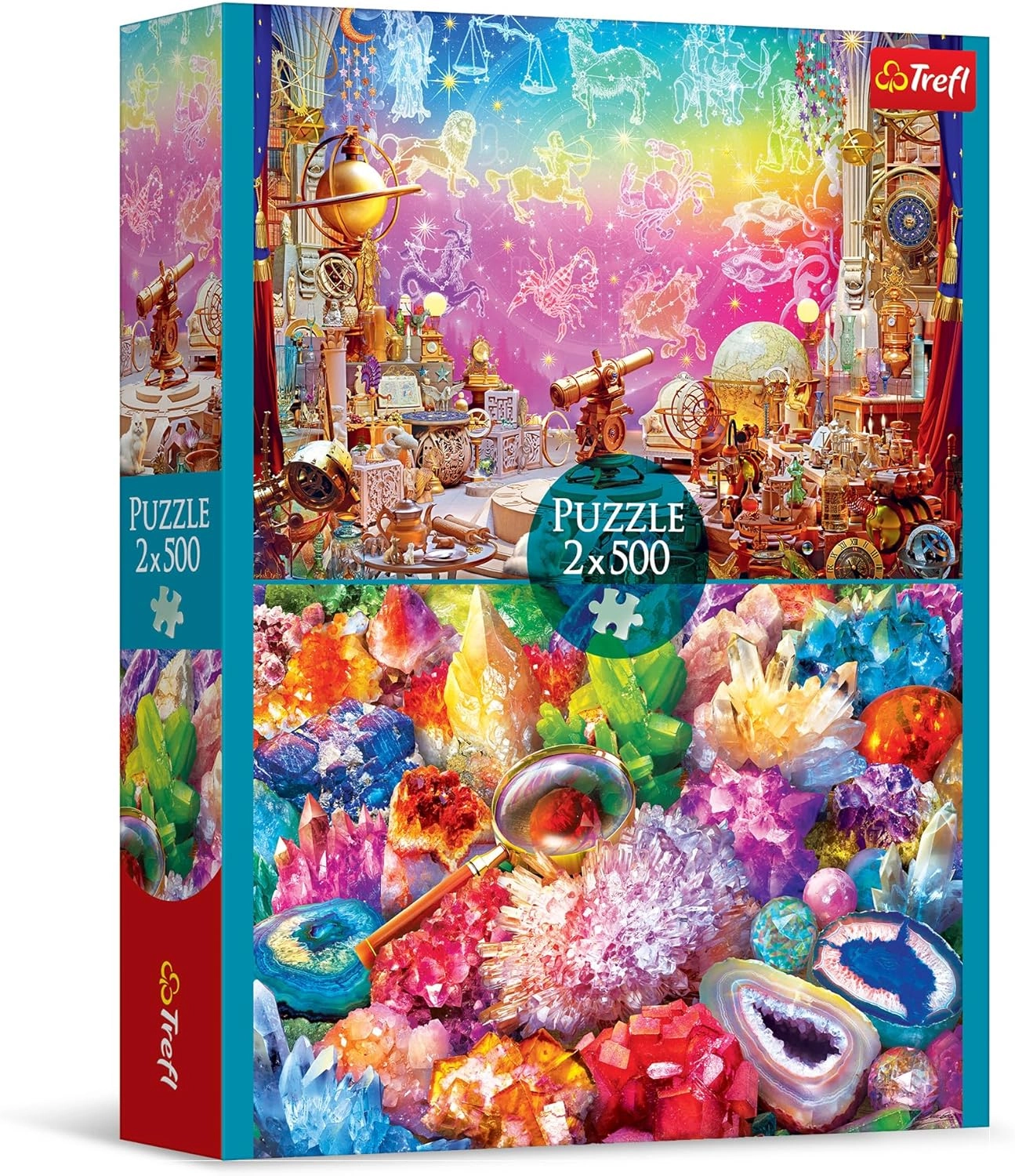 Puzzle Kosmos i kryształy 2x500 elementów