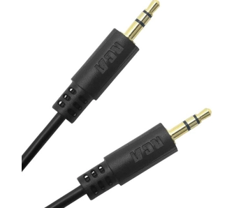 Kabel audio RCA 84017 jack 3,5mm 0,75m Czarny