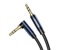 UGREEN 60180 Kątowy Jack 3,5mm 1.5m Czarny