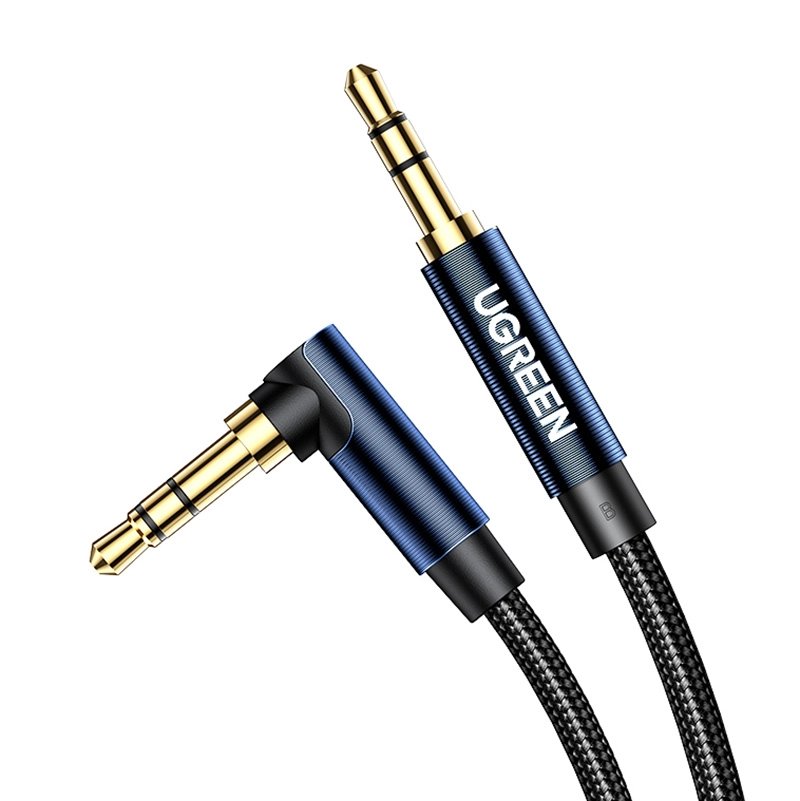 Kabel audio UGREEN 60180 Kątowy Jack 3,5mm 1.5m Czarny