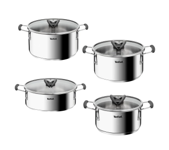 Zestaw garnków Tefal Opti Space G7378S55 Indukcja Stal nierdzewna 8 elementów