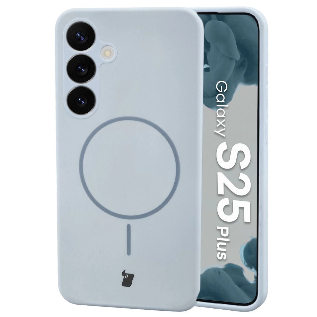 Etui Bizon Soft z MagSafe do Samsung Galaxy S25 Plus Jasnoniebieski