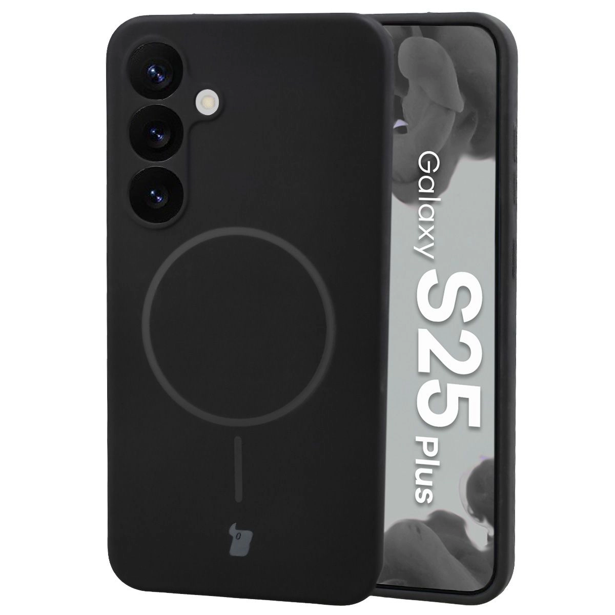 Etui Bizon Soft z MagSafe do Samsung Galaxy S25 Plus Czarny