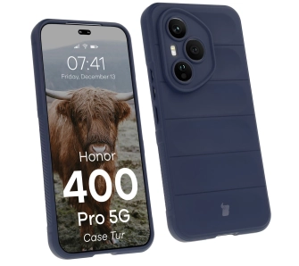 Etui Bizon Tur do Honor 400 Pro 5G Granatowy