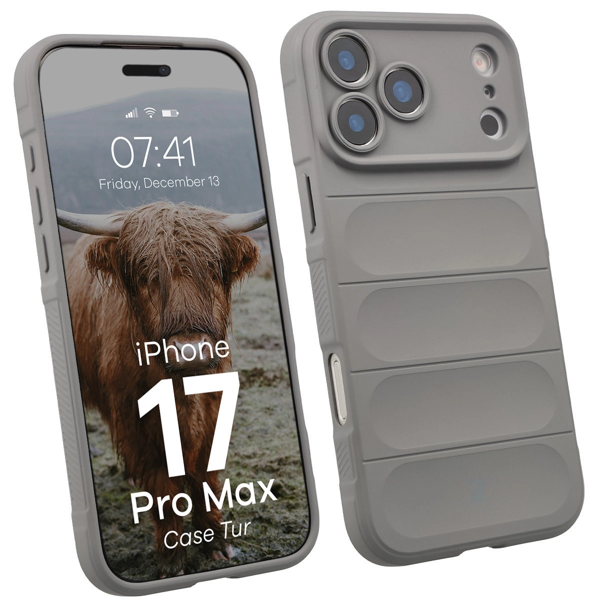 Etui Bizon Tur do Apple iPhone 17 Pro Max Jasnoszary
