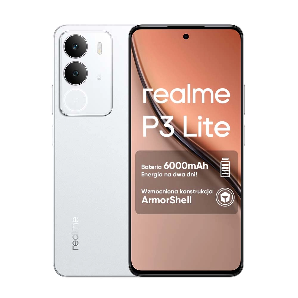 Smartfon realme P3 Lite 8/256GB Funkcje AI 6,67" 120Hz 50Mpix Biały