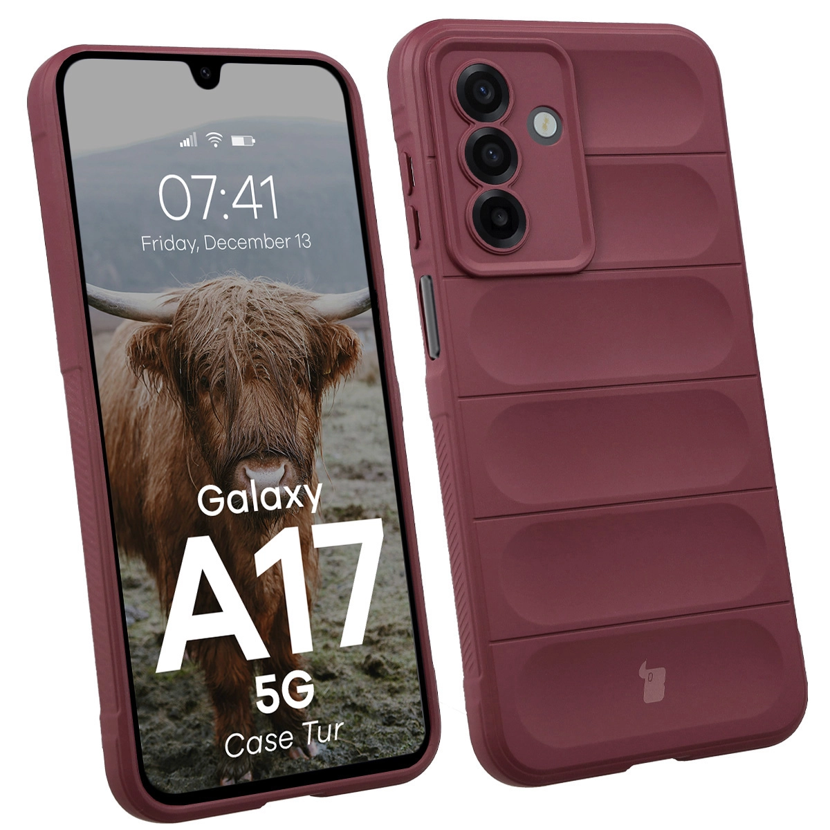 Etui Bizon Tur do Samsung Galaxy A17 5G Ciemnofioletowy