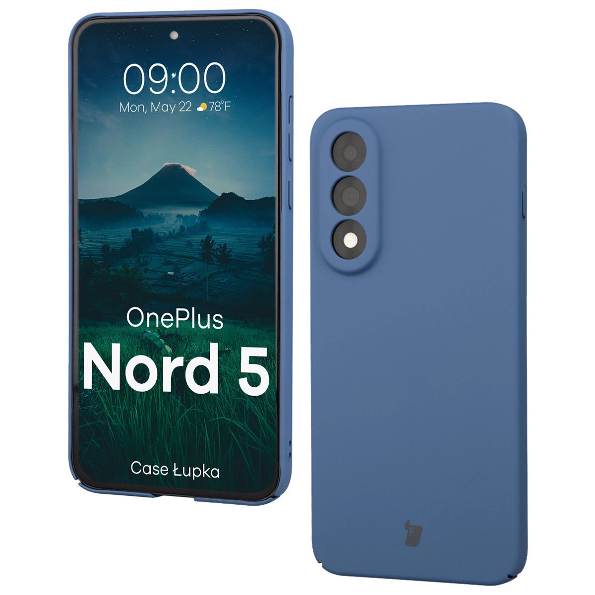 Etui Bizon Łupka do OnePlus Nord 5 Niebieski