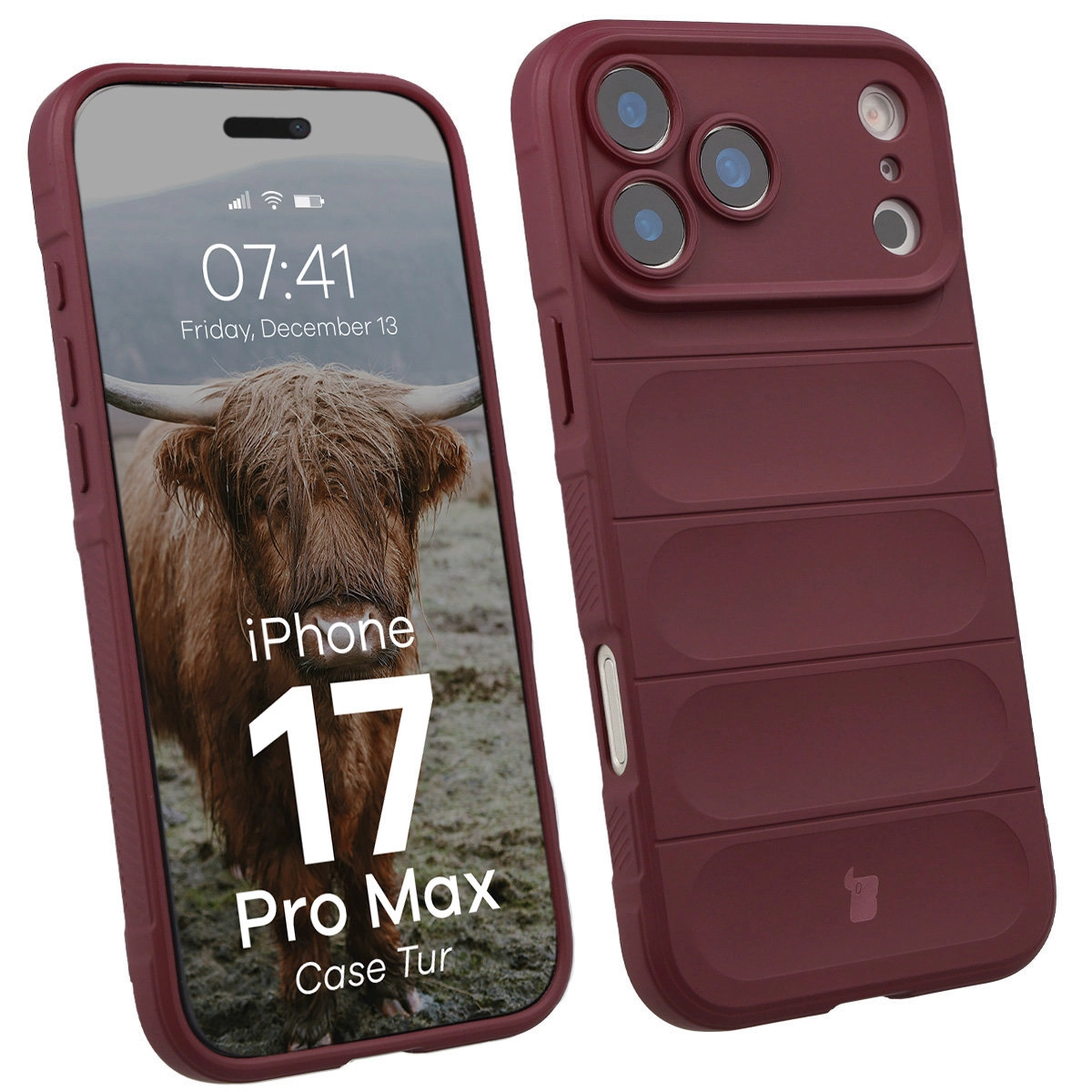 Etui Bizon Tur do Apple iPhone 17 Pro Max Ciemnofioletowy