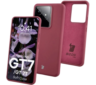 Etui Bizon Soft do Realme GT 7 / Realme GT 7T Śliwkowy