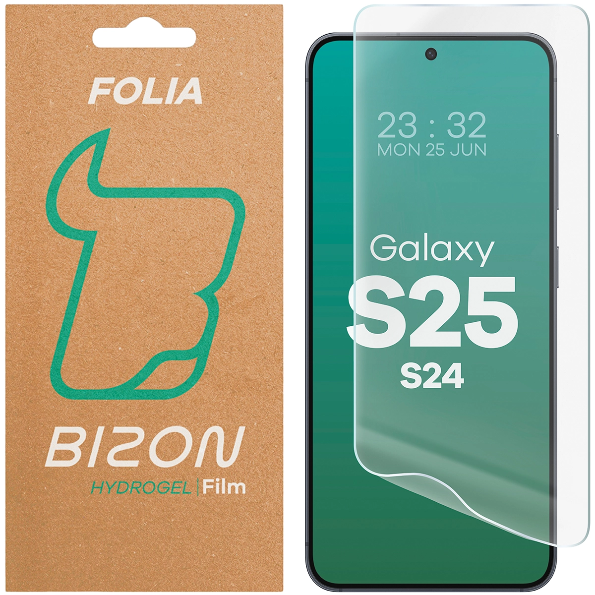 Folia hydrożelowa Bizon na ekran Hydrogel Front do Samsung Galaxy S25 / Samsung Galaxy S24 1 sztuka