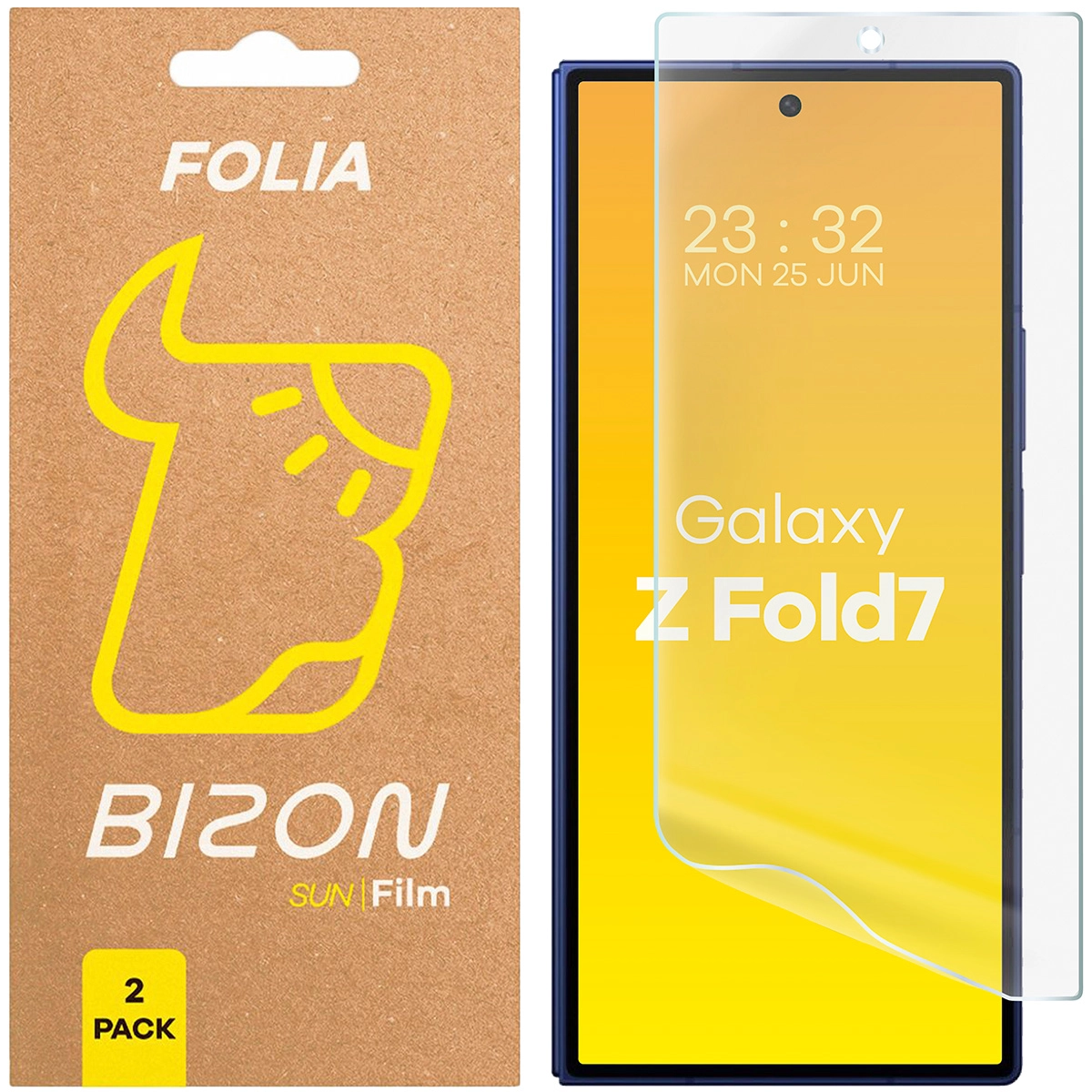 Folia ochronna Bizon 2 x matowa Film Sun do Samsung Galaxy Z Fold7
