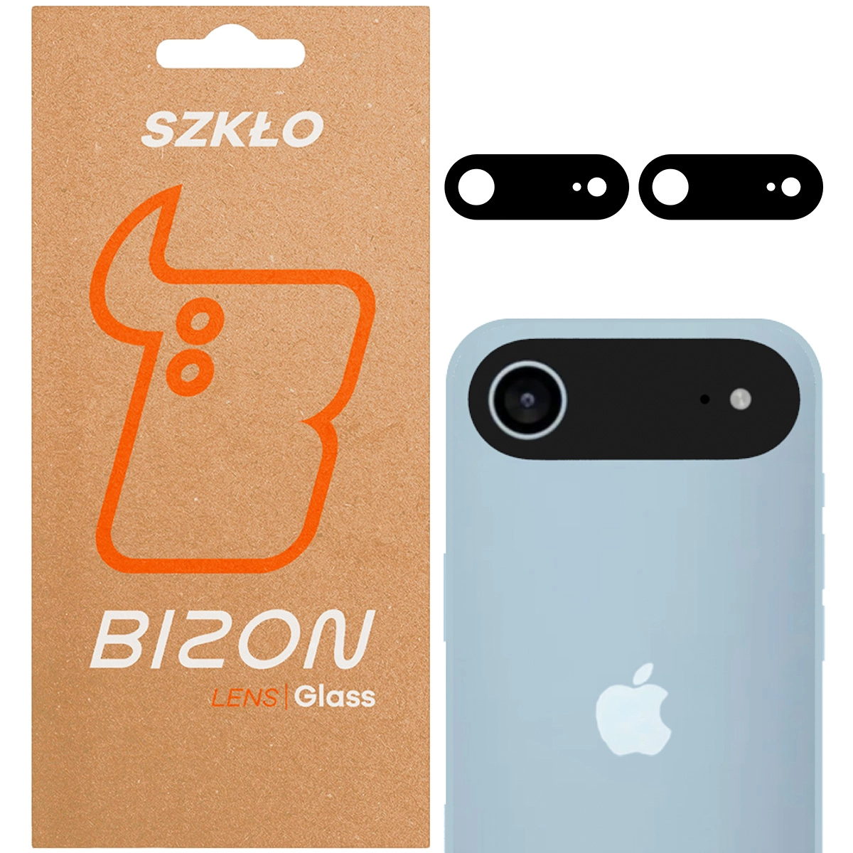 Szkło ochronne Bizon na aparat Silk Lens do Apple iPhone Air czarny 2 sztuki