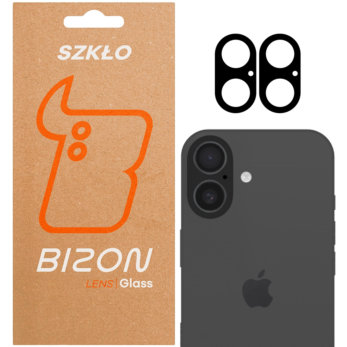 Szkło ochronne Bizon na aparat Silk Lens do Apple iPhone 17 czarny 2 sztuki