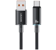 USAMS Cloud Series 6A USB-A do USB-C 1,2m Czarny