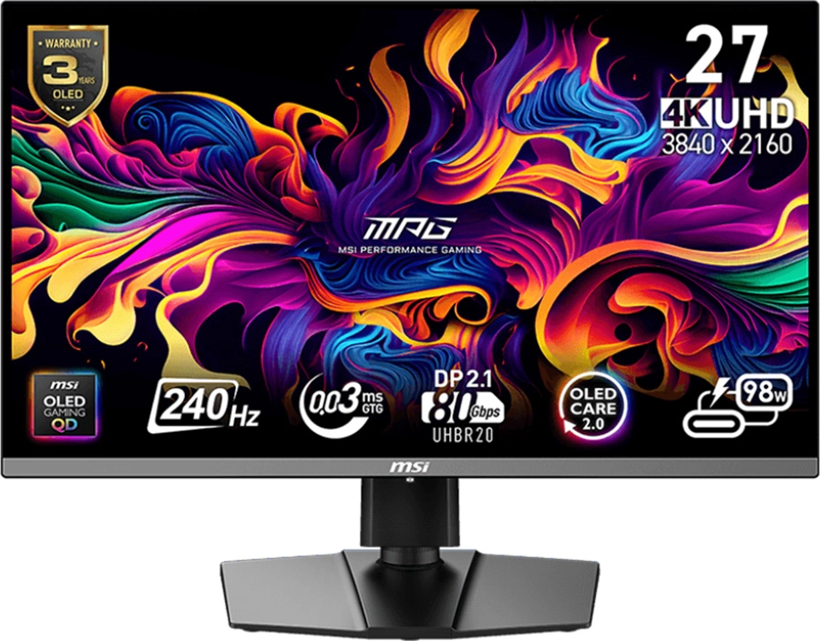 Monitor MSI MPG 272URX QD-OLED 26,5" 4K 240Hz 0,03ms Gamingowy
