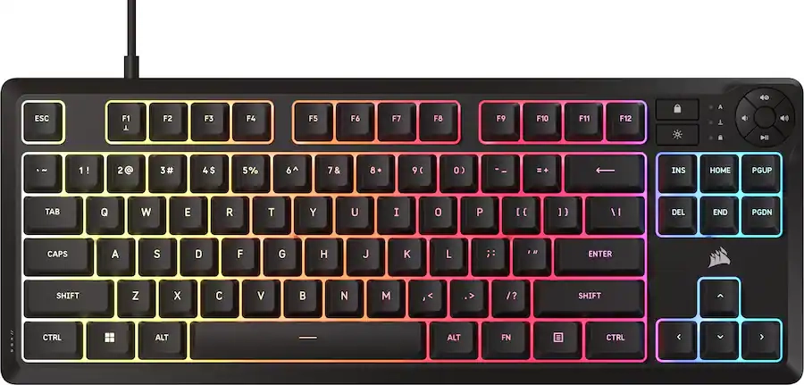 Klawiatura membranowa Corsair K55 Core TKL RGB Czarny
