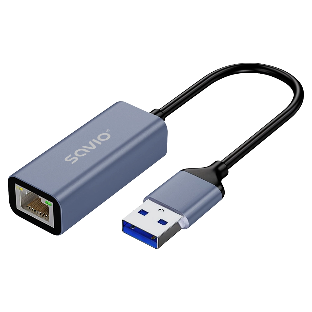 Adapter Savio AK-83 USB-A - RJ-45 Gigabit Ethernet
