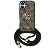 Guess 4G Big Logo Cord Stap Crossbody do iPhone 17 Brązowy
