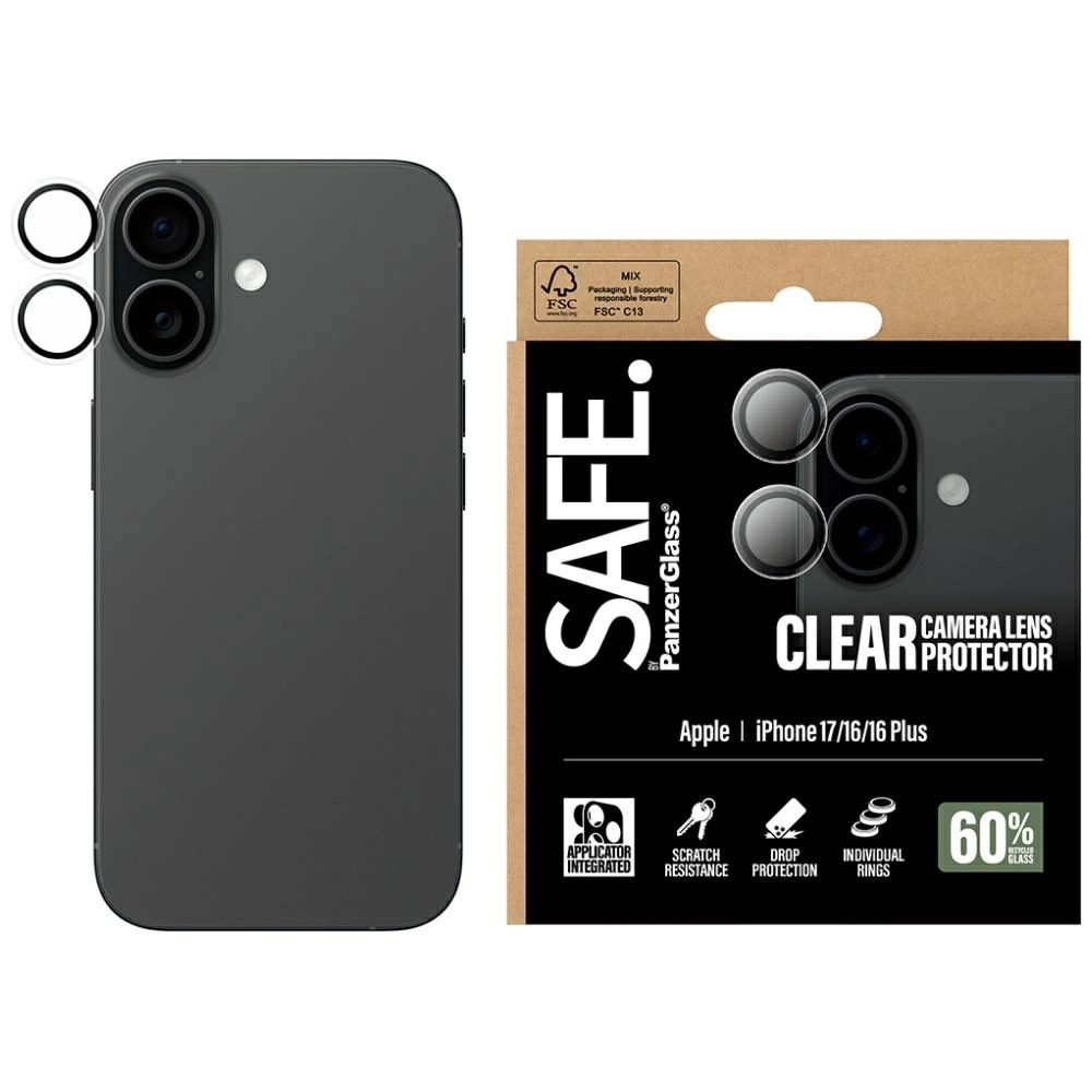 Szkło ochronne PanzerGlass Camera Lens Protector do iPhone 17 / 16 / 16 Plus