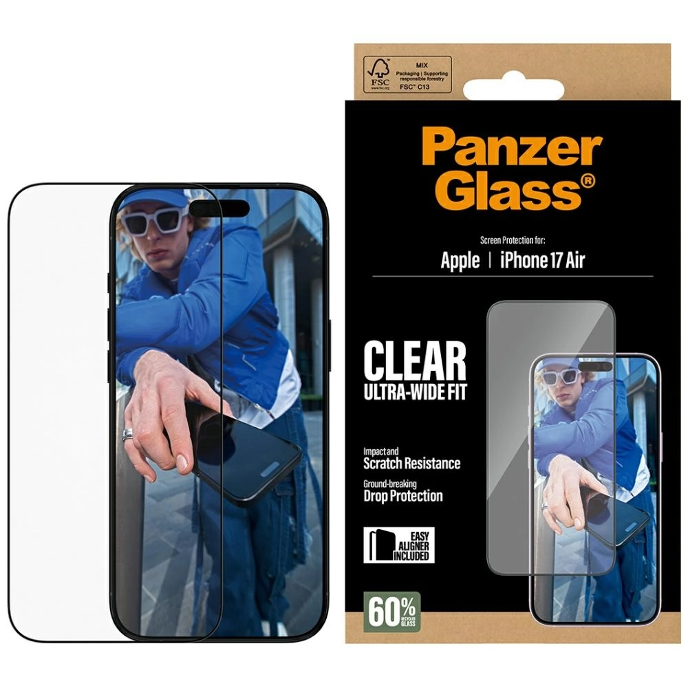 Szkło hartowane PanzerGlass Ultra-Wide Fit EasyAligner do iPhone Air