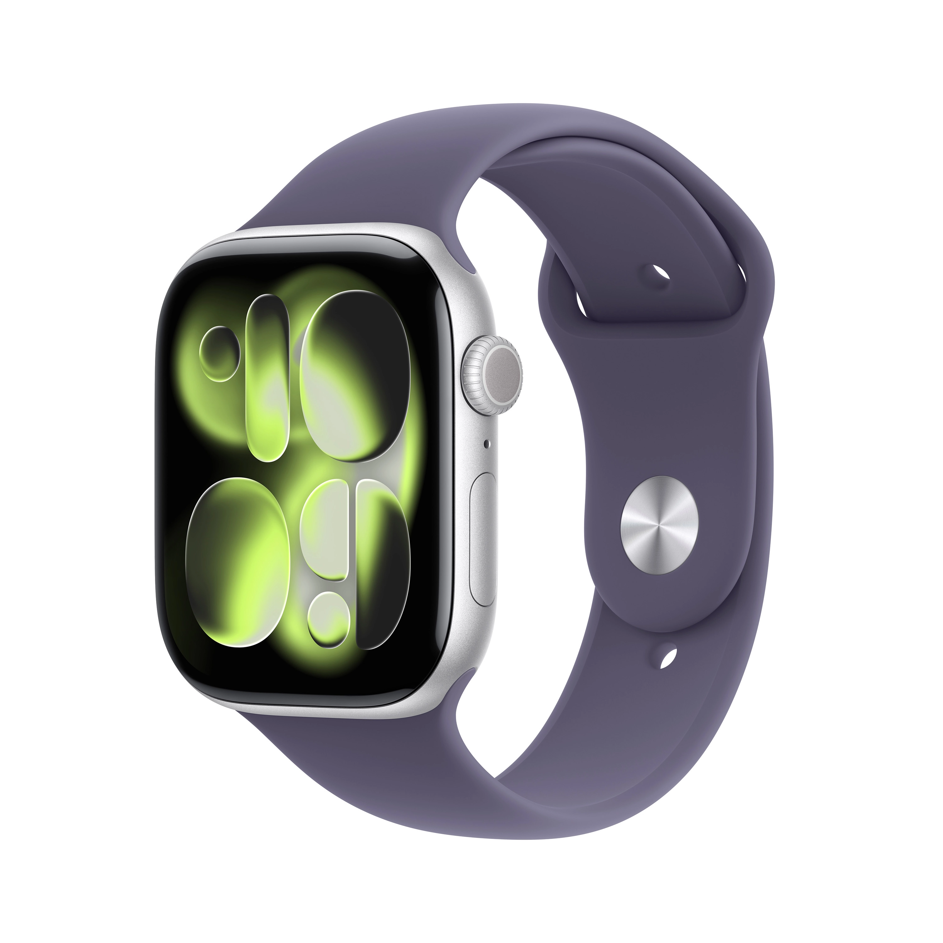 Apple Watch Series 11 GPS 46mm z aluminium Srebrny Pasek sportowy Mleczny fiolet M/L
