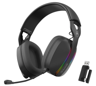 Słuchawki bezprzewodowe z mikrofonem Marvo Pulz 70W Nauszne Czarny