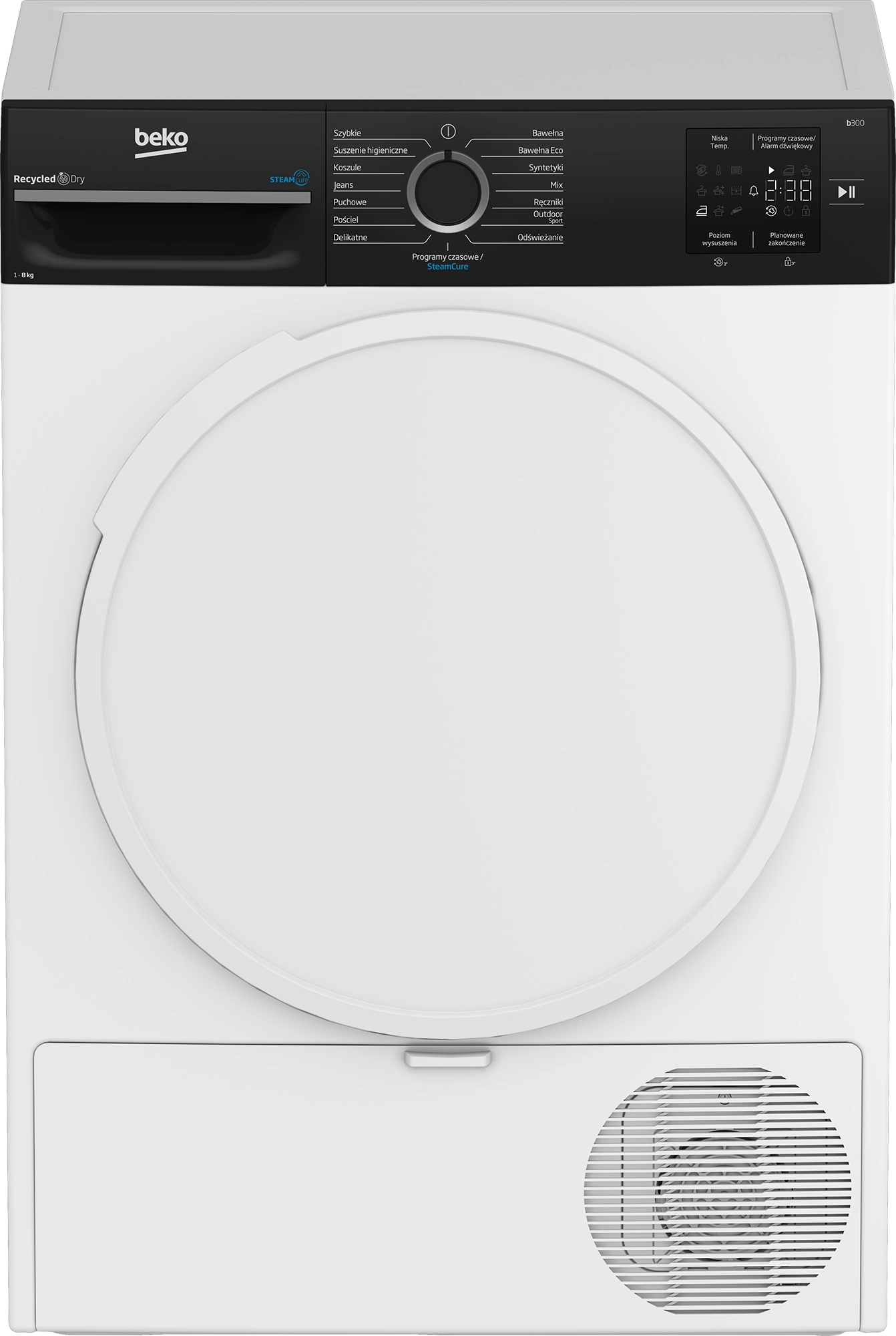 Suszarka Beko b300 BM3T3823WBW SteamCure Slim 47cm 8kg