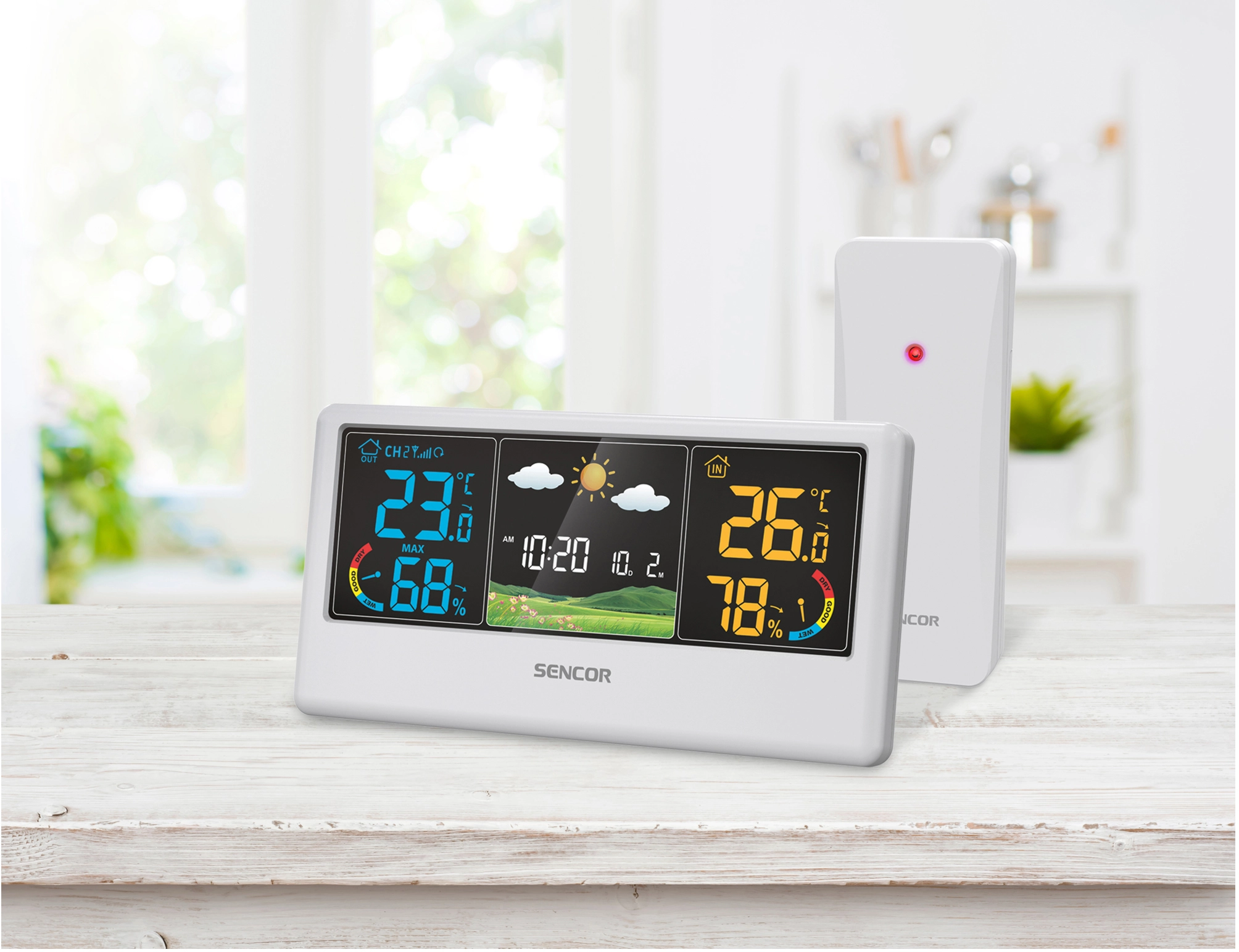 Stacja pogody Sencor SWS4100W 1 bezprzewodowy czujnik w zestawie