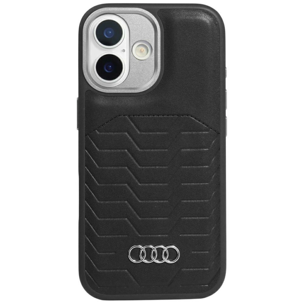 Etui AUDI Synthetic Leather MagSafe do iPhone 17 Czarny