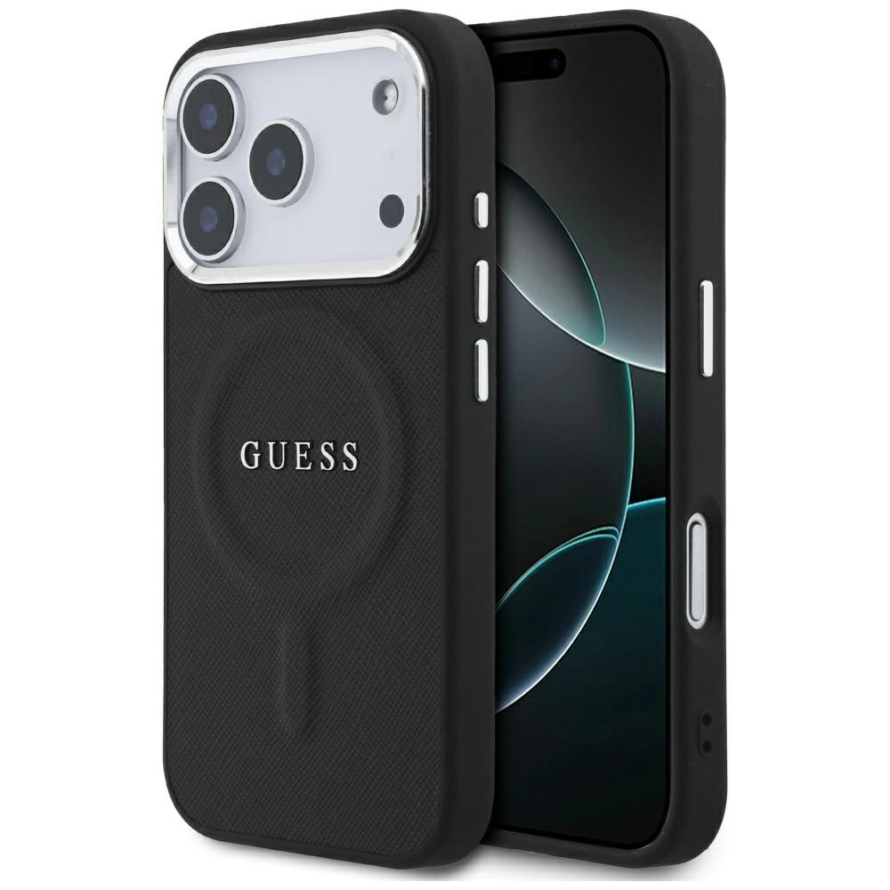 Etui Guess Classic Logo MagSafe do iPhone 17 Pro Czarny