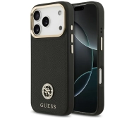 Guess Grained Strass Logo MagSafe do iPhone 17 Pro czarny