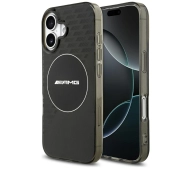 AMG Double Layer Transparent Smocked MagSafe do iPhone 17 czarny